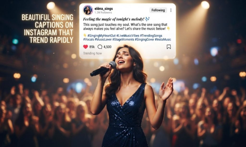 Beautiful Singing Captions on Instagram That Trend Rapidly