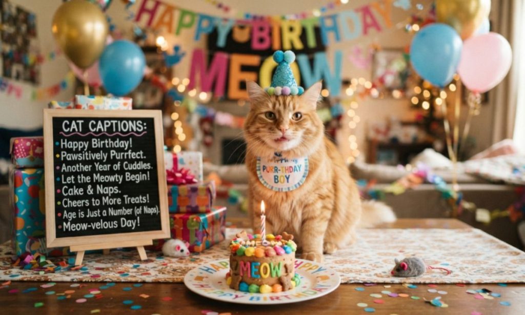 Birthday Cat Captions