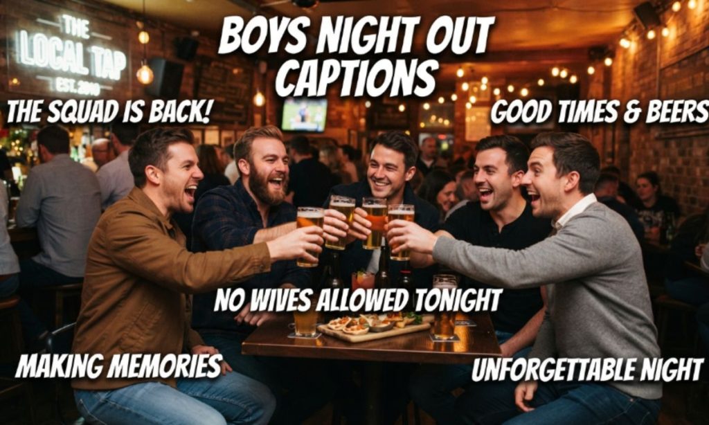 Boys Night Out Captions