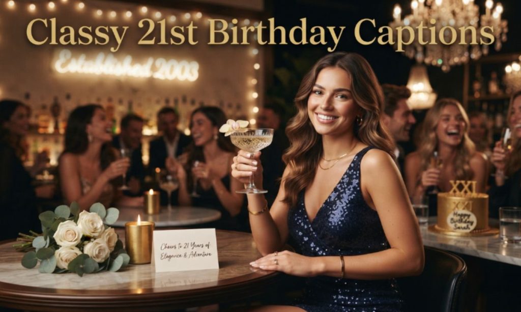 Classy 21st Birthday Captions