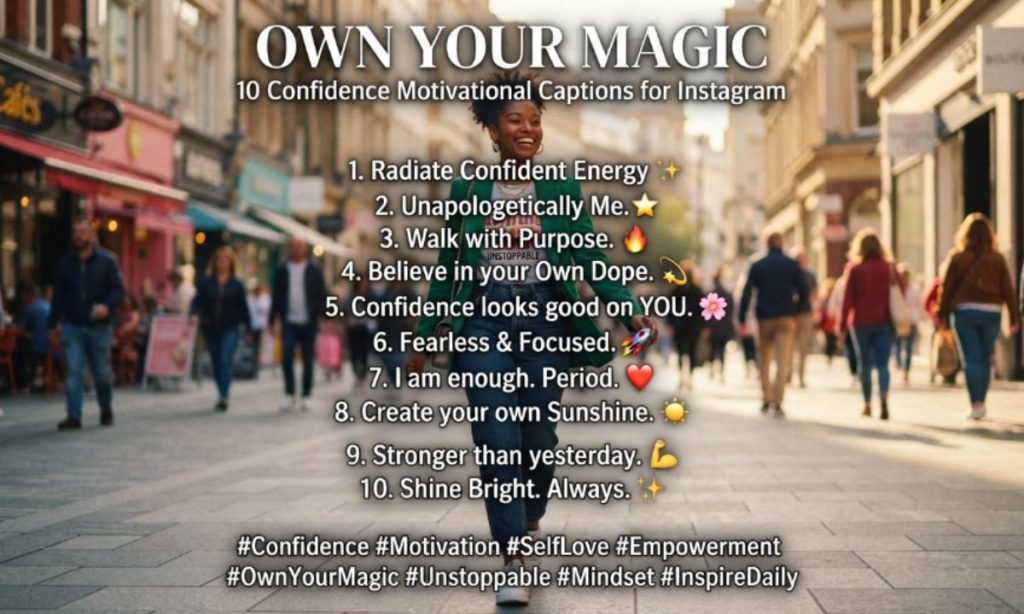 Confidence Motivational Captions for Instagram