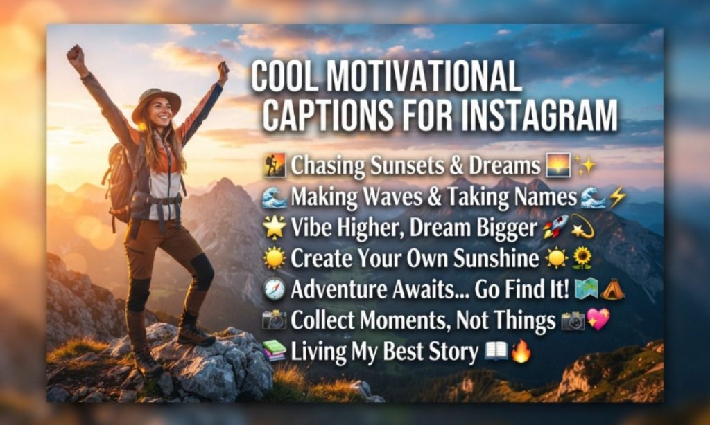Cool Motivational Captions for Instagram