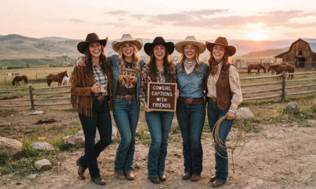 Cowgirl Captions with Friends