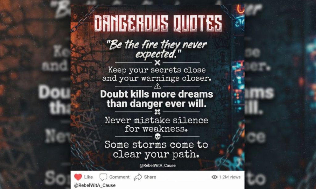 Dangerous Quotes for Instagram