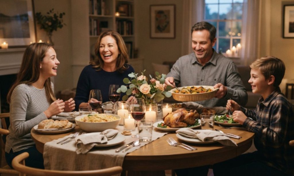 Family Dinner Captions