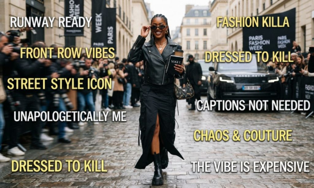 Fashion Week Baddie Captions