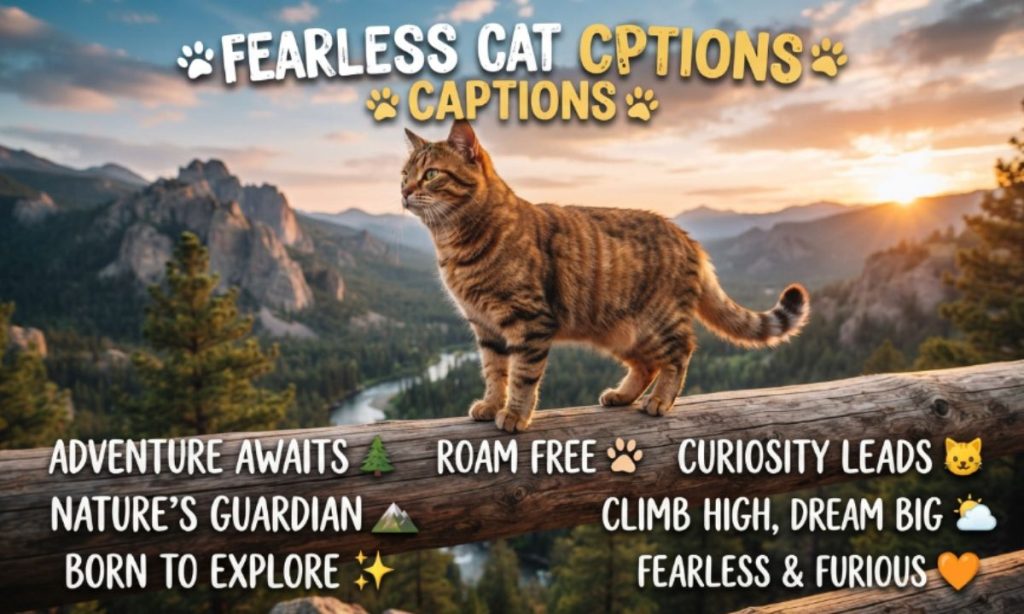 Fearless Cat Captions