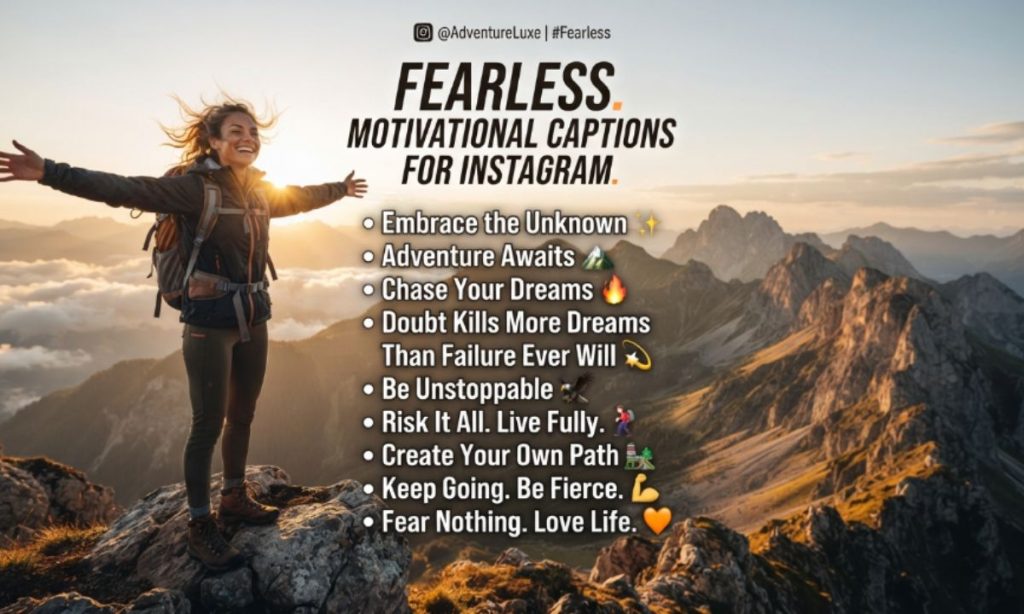 Fearless Motivational Captions for Instagram
