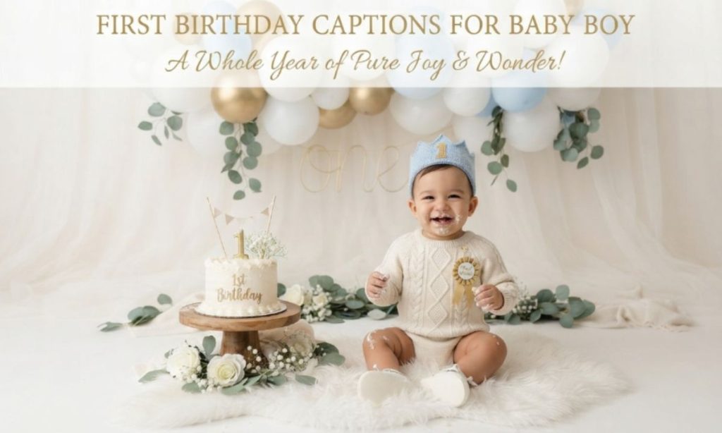First birthday captions for baby boy