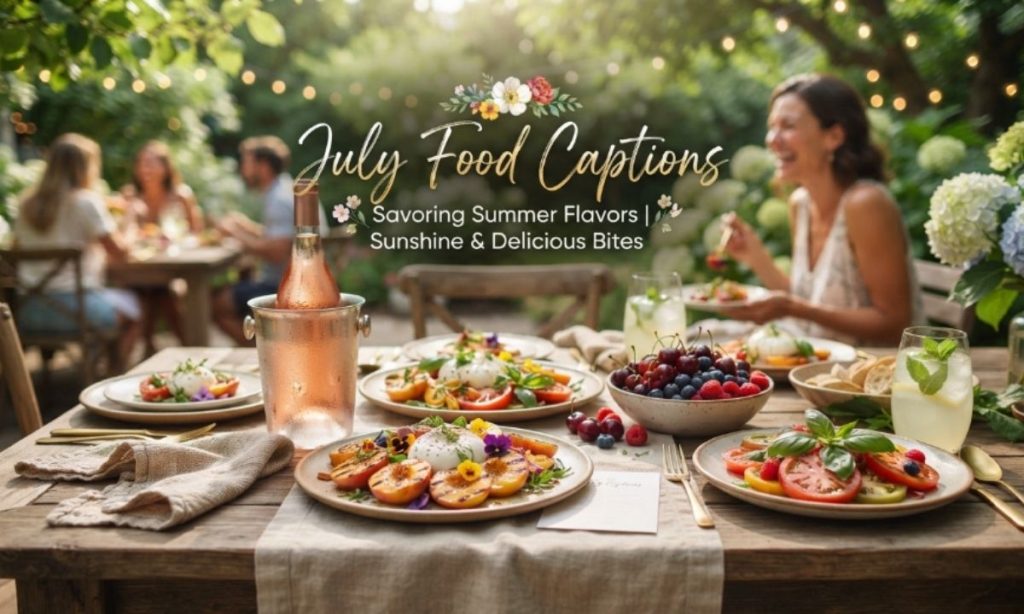 July Food Captions