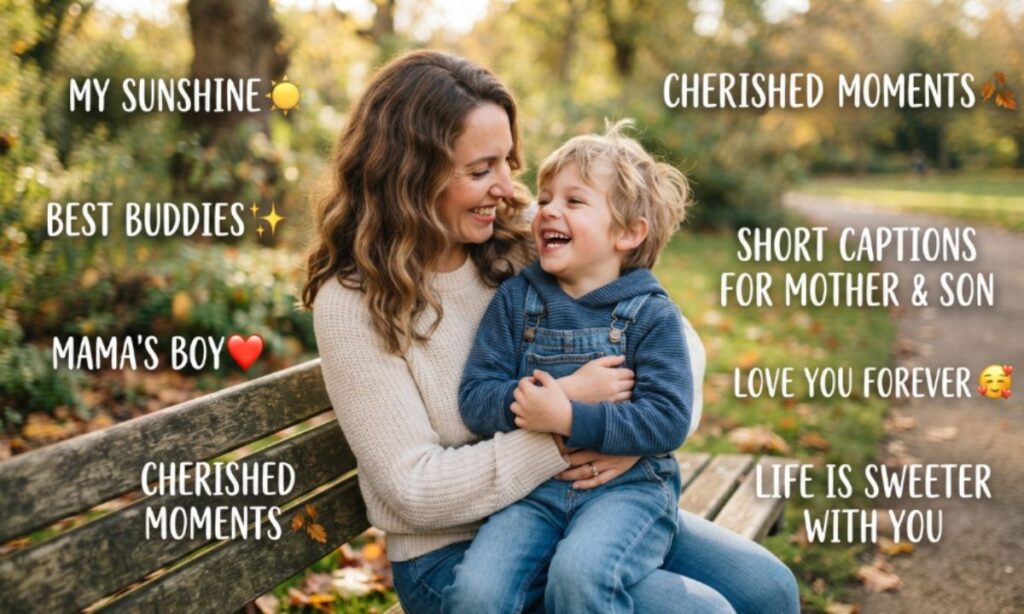Mother Son Short Captions
