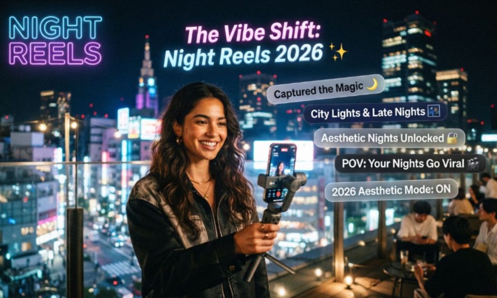 Night Reels & Aesthetic Hook Captions 2026 Trends