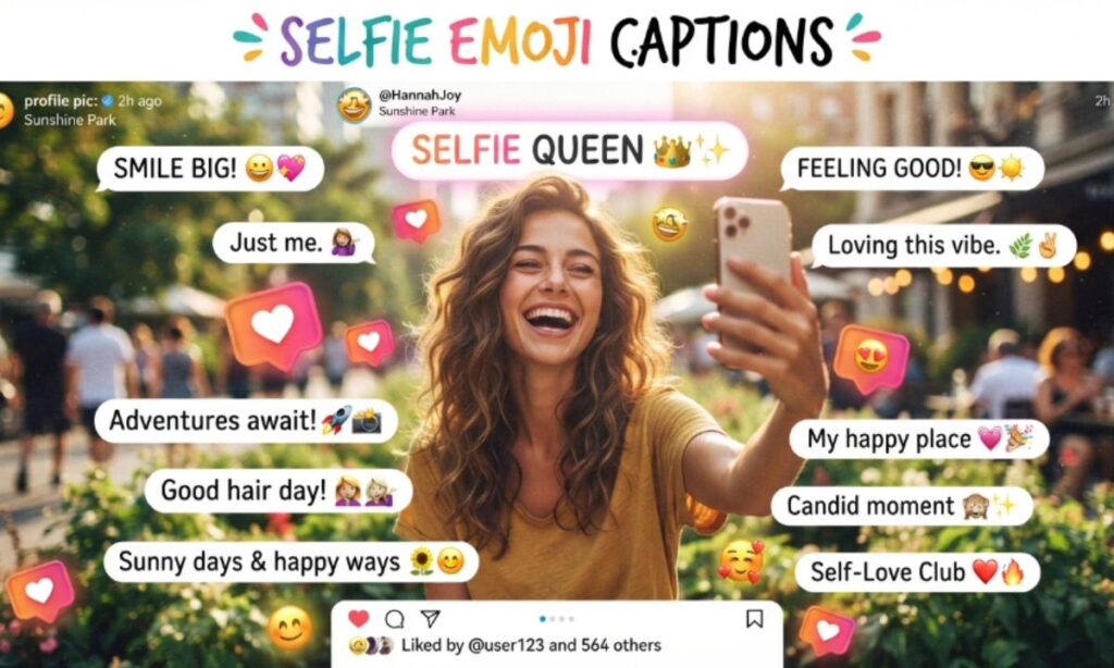 Selfie Emoji Captions for Instagram