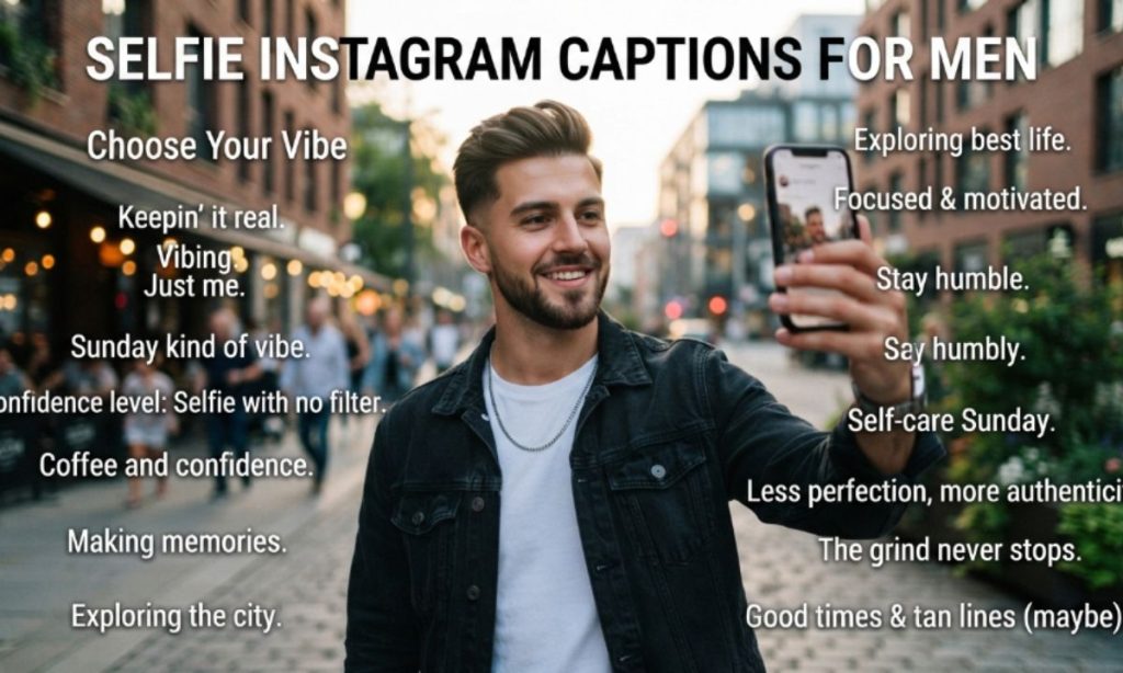 Selfie Instagram Captions for Men