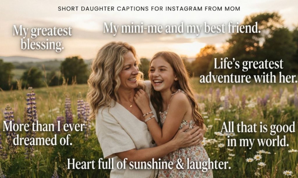 Short Daughter Captions for Instagram from Mom