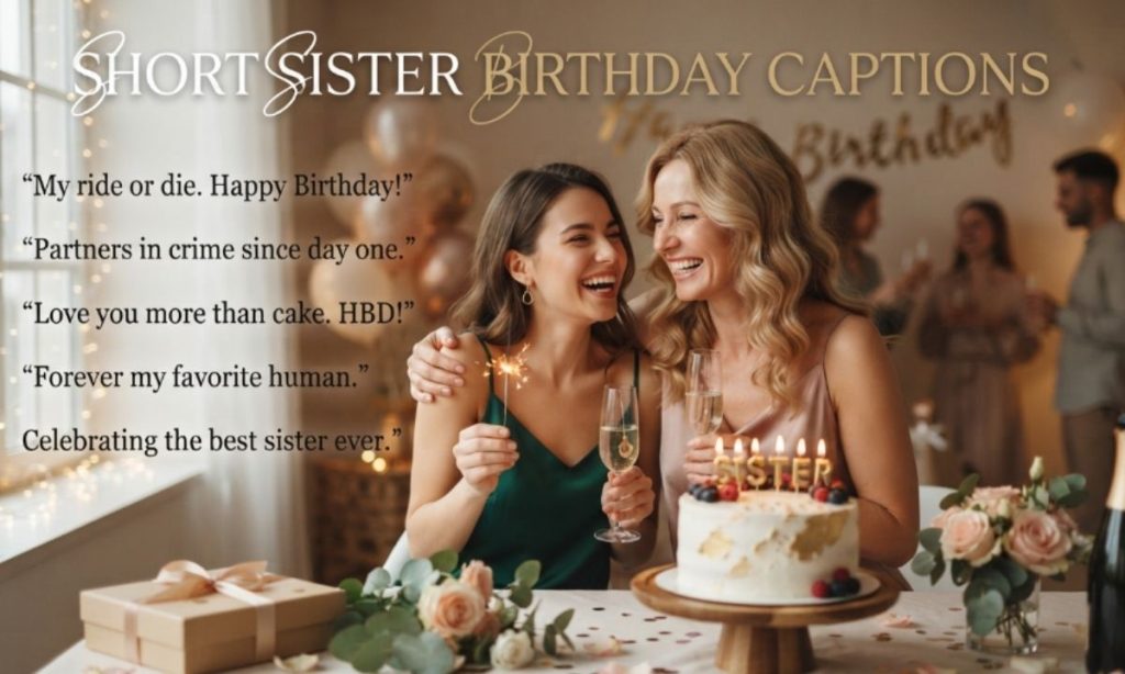 Short Sister Birthday Captions