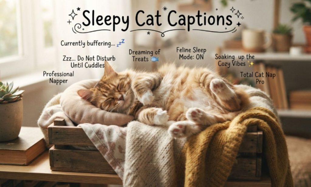 Sleepy Cat Captions
