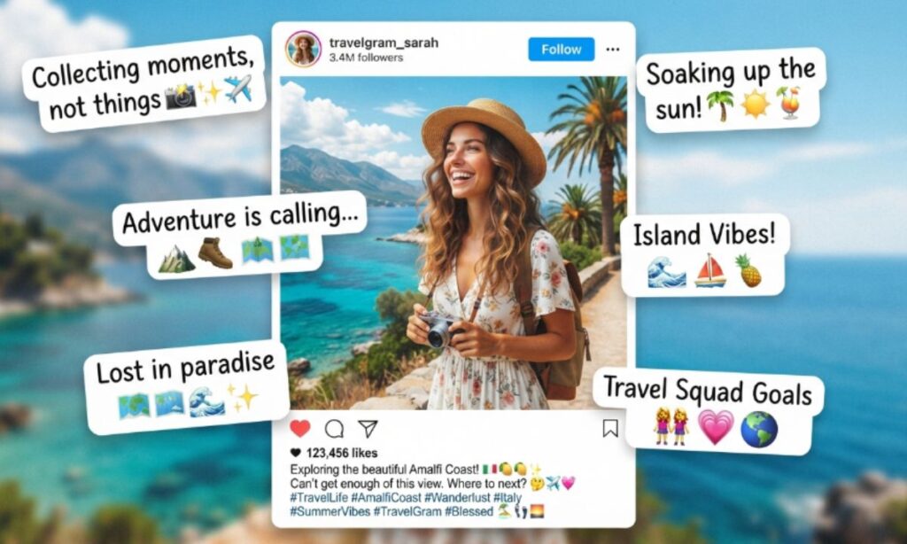 Travel Emoji Captions for Instagram