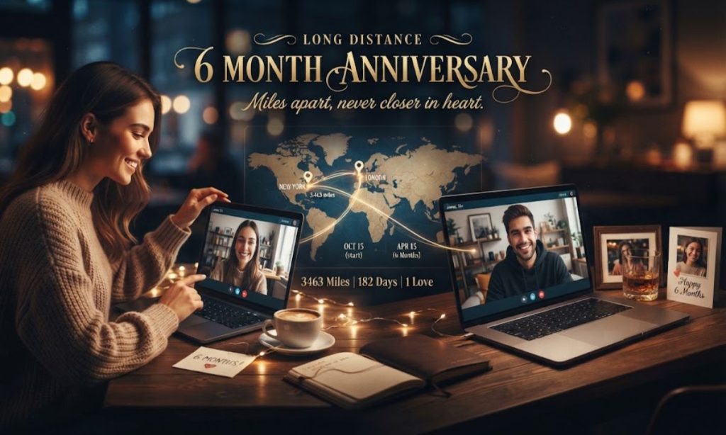 6 Month Anniversary Captions for Long Distance Couples 