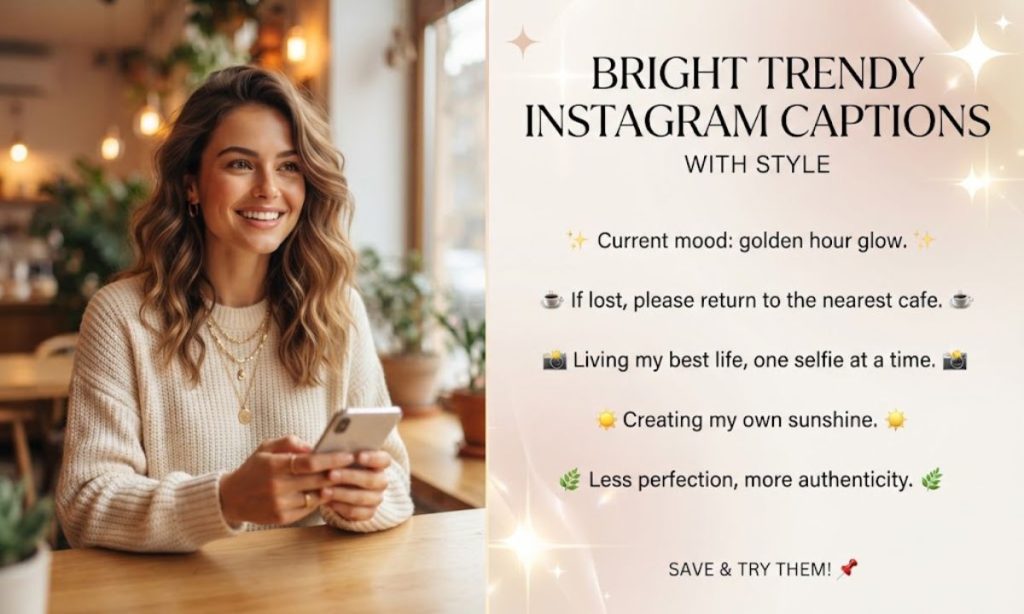 Bright Trendy Captions For Instagram With Style