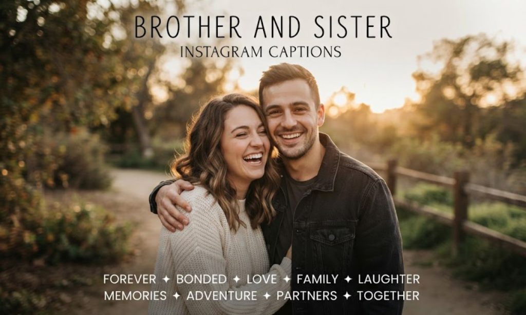 Brother and sister instagram captions one word