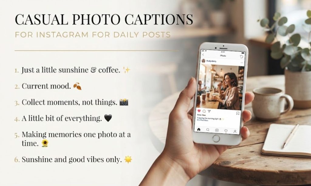 Casual Photo Captions for Instagram for Daily Posts
