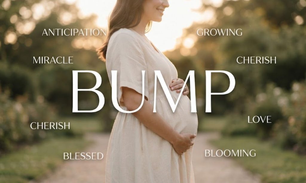 Cute Pregnancy Bump Captions One Word