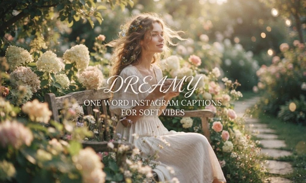 Dreamy One Word Instagram Captions For Soft Vibes