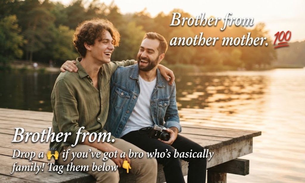 Engaging Brother From Another Mother Caption on Instagram That Sparks Comments