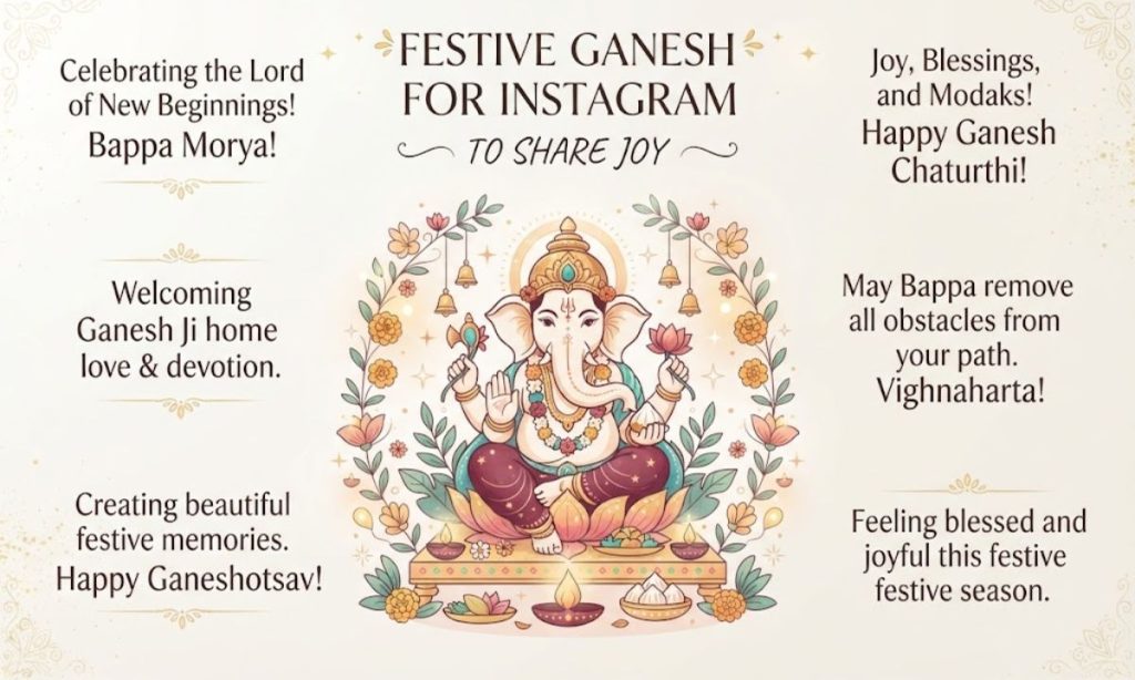 Festive Ganesh Captions For Instagram To Share Joy