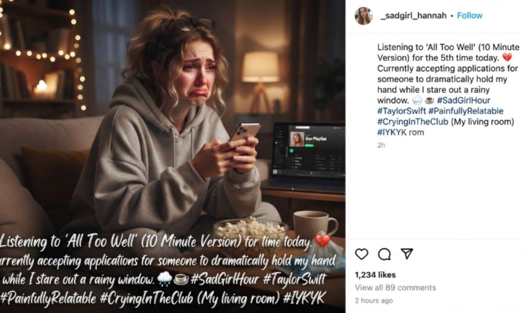 Funny Sad Song Captions for Instagram with a Painful Twist