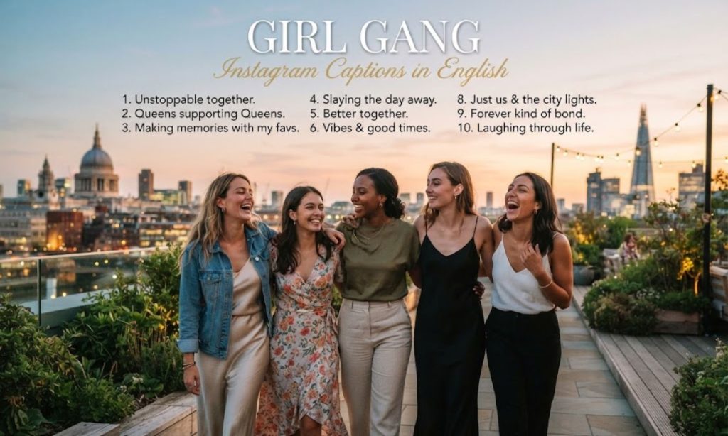 Girl gang Instagram captions in English
