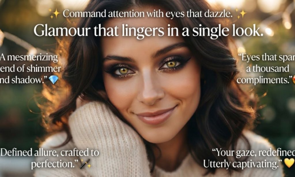 Glam Makeup Inspired Eye Captions That Steal Attention