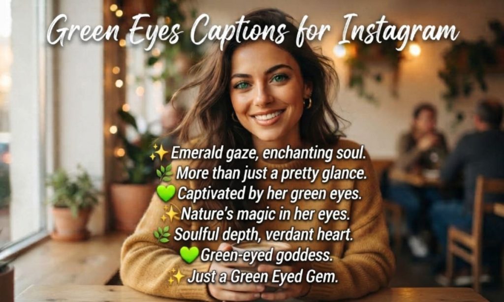 Green Eyes Captions for Instagram