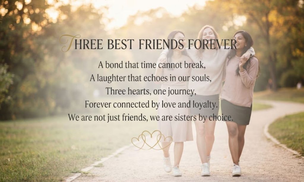 Heart Touching Lines For Three Best Friends Forever 