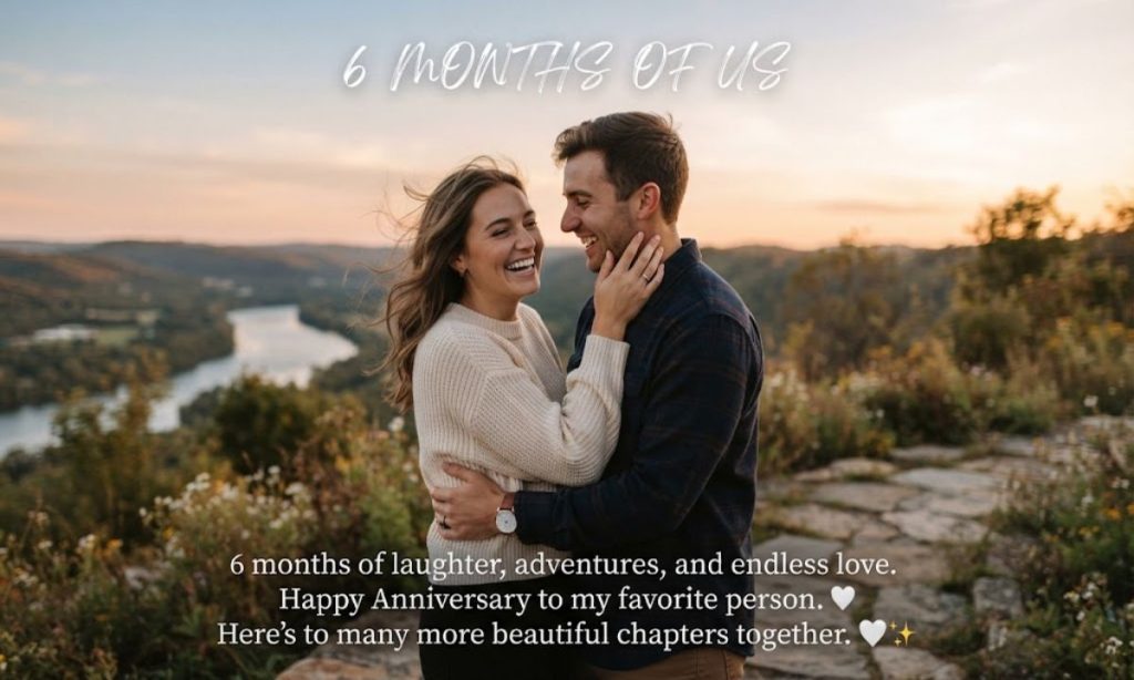 Love Story 6 Month Anniversary Instagram Captions for Memories