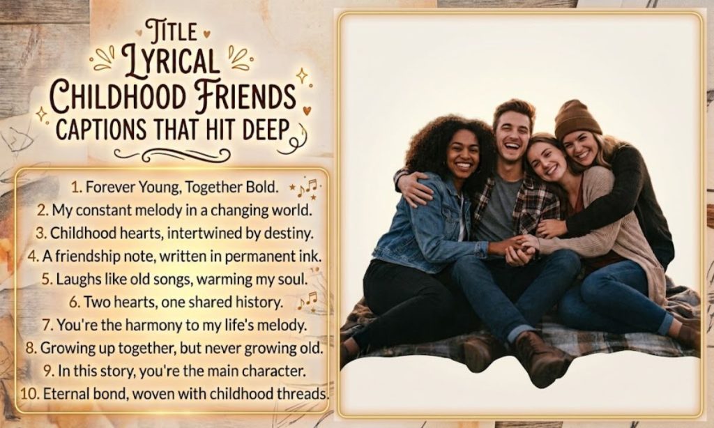 Lyrical Childhood Friends Captions for Instagram That Hit Deep