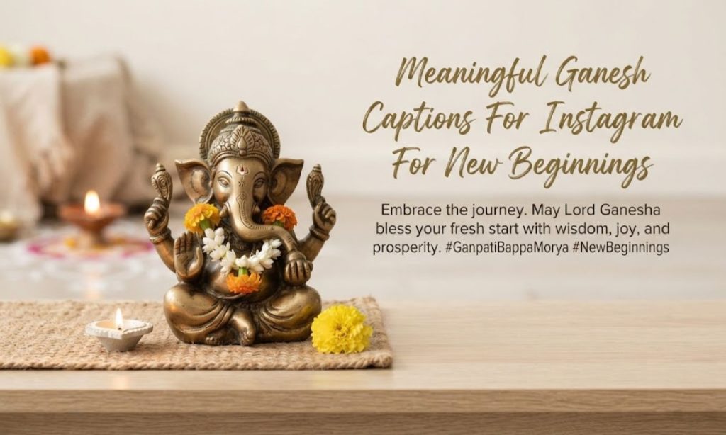 Meaningful Ganesh Captions For Instagram For New Beginnings