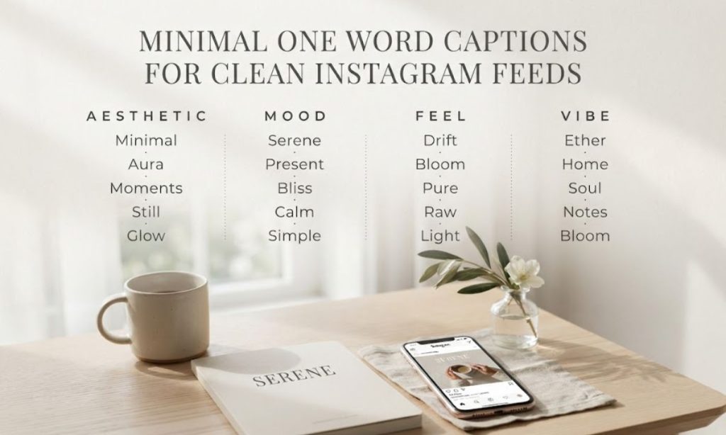 Minimal One Word Captions For Clean Instagram Feeds