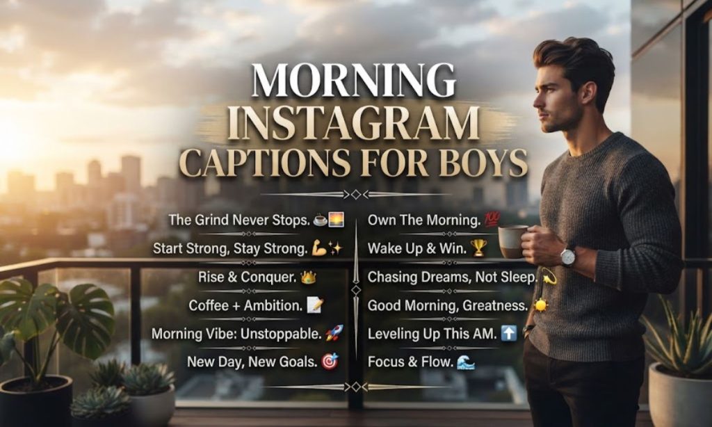 Morning Instagram Captions for Boys