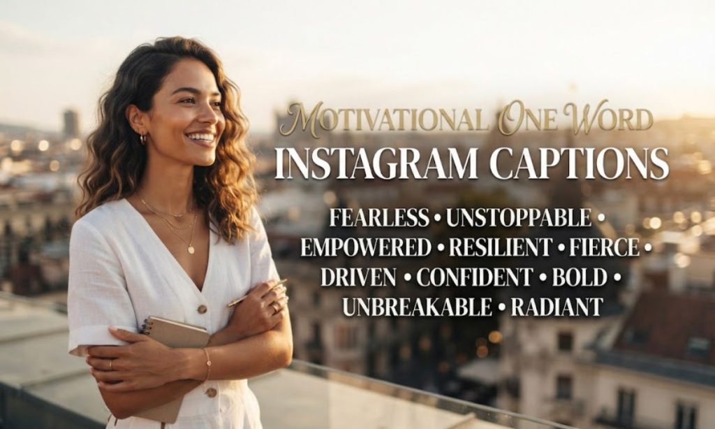 Motivational One Word Instagram Captions For Strong Girls