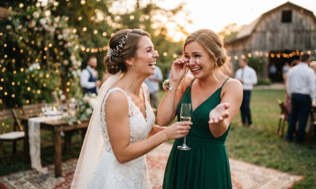One Line Funny Sister Wedding Captions for Instagram with Big Laughs