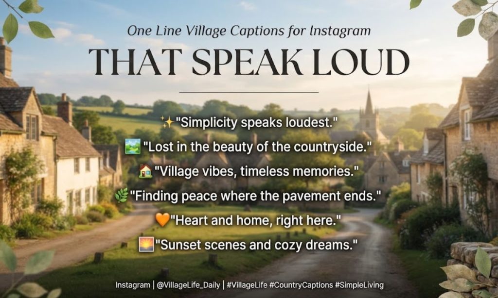 One Line Village Captions for Instagram That Speak Loud