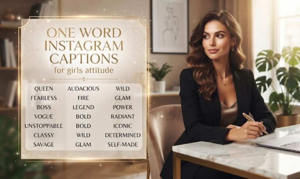 One word instagram captions for girls attitude