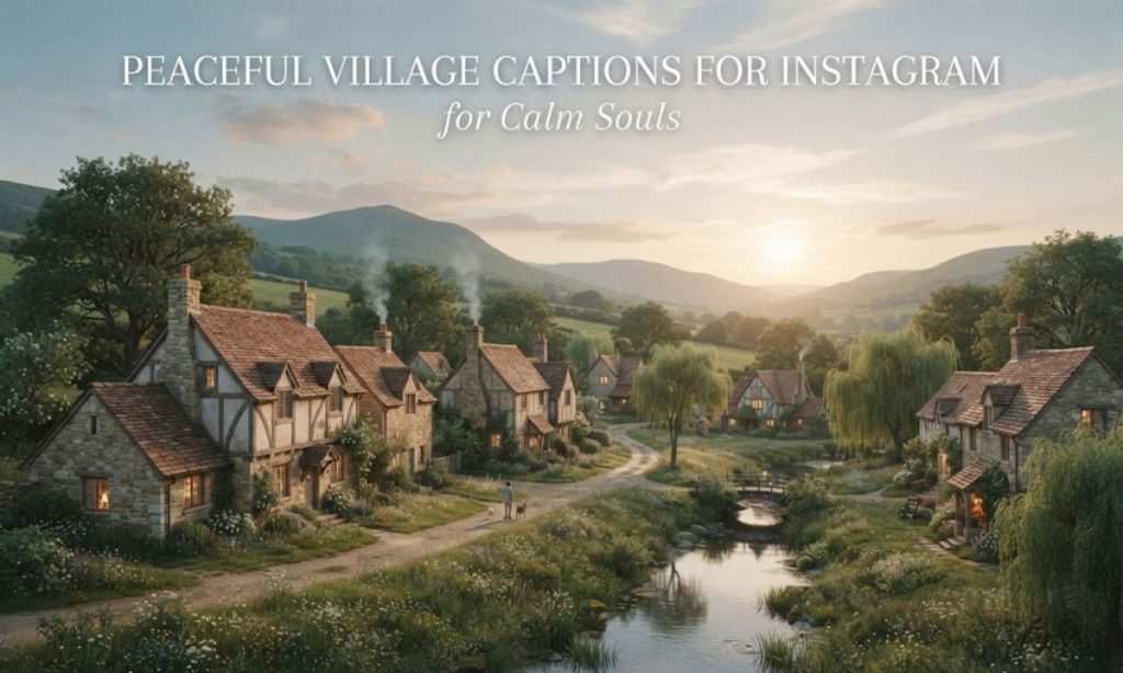 Peaceful Village Captions for Instagram for Calm Souls