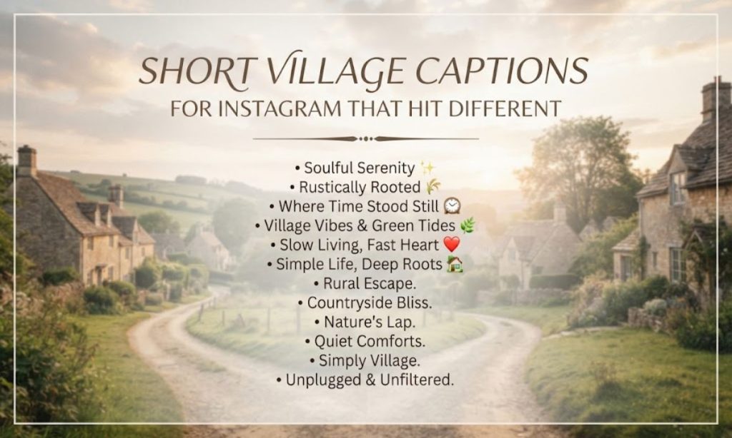 Short Village Captions for Instagram That Hit Different