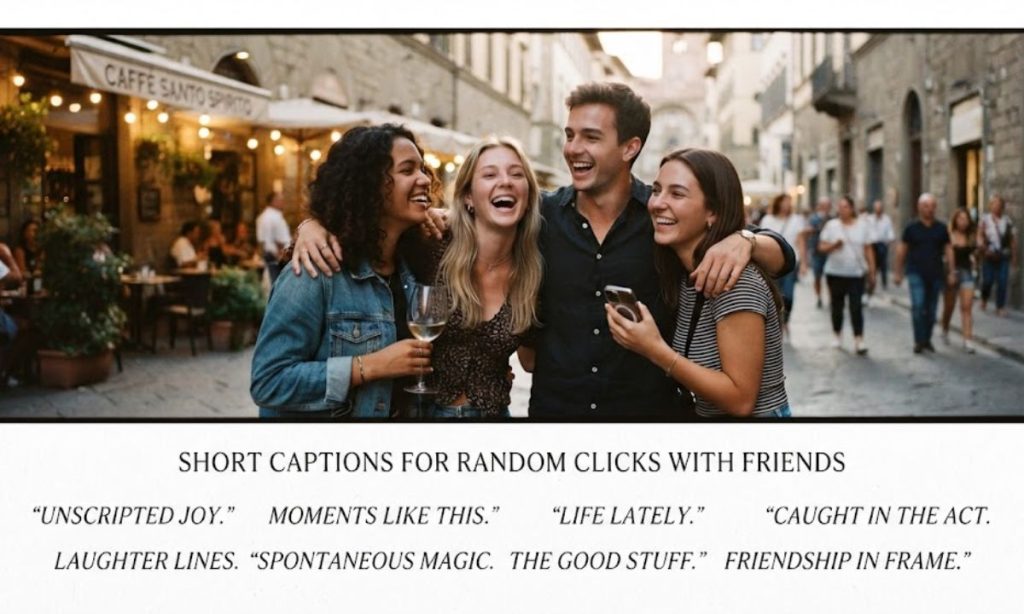 Short captions For random clicks with friends