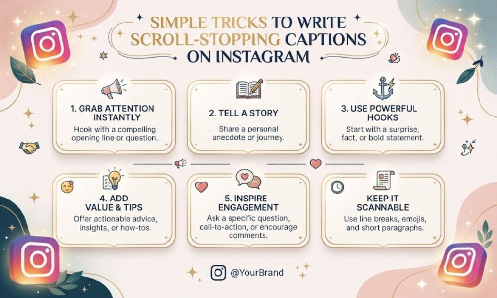 Simple Tricks to Write Scroll-Stopping Captions on Instagram
