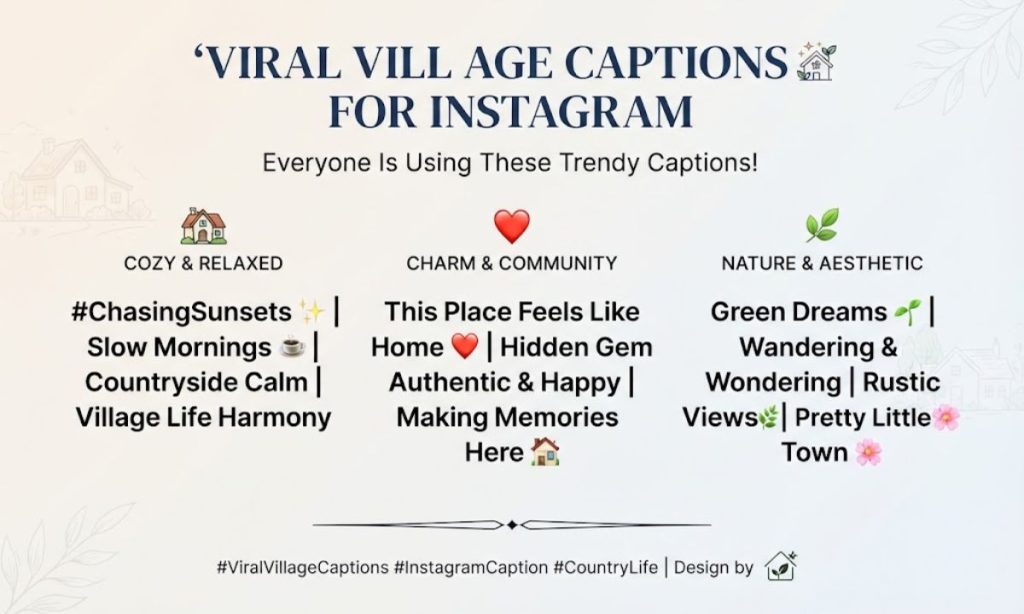 Viral Village Captions for Instagram Everyone Is Using
