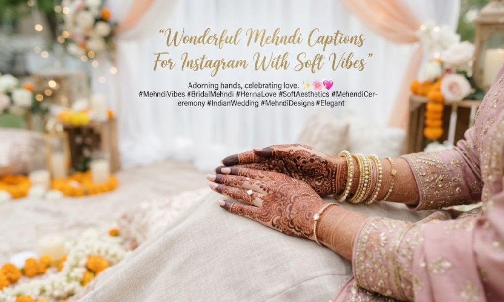 Wonderful Mehndi Captions For Instagram With Soft Vibes 